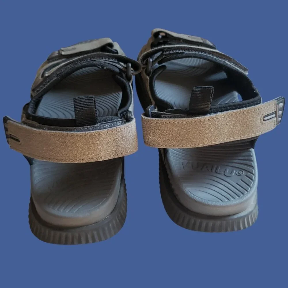 KuaiLu Hiking Sandals W/Arch Support Lightweight Beige Size 9.5